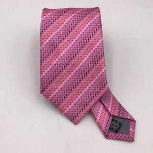 NWOT Via Regina Silk Tie Pink Italy